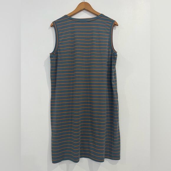 Toad & Co Striped Tank Dress Pockets XL - Picture 6 of 6
